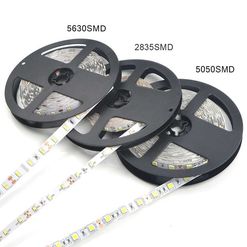 LED Strip 5050 5630 2835 RGB Lights 12V 5M Flexible Home Kitchen Decoration Lamp Waterproof 300 LED Tape Diode Ribbon 60LEDs/M M251129