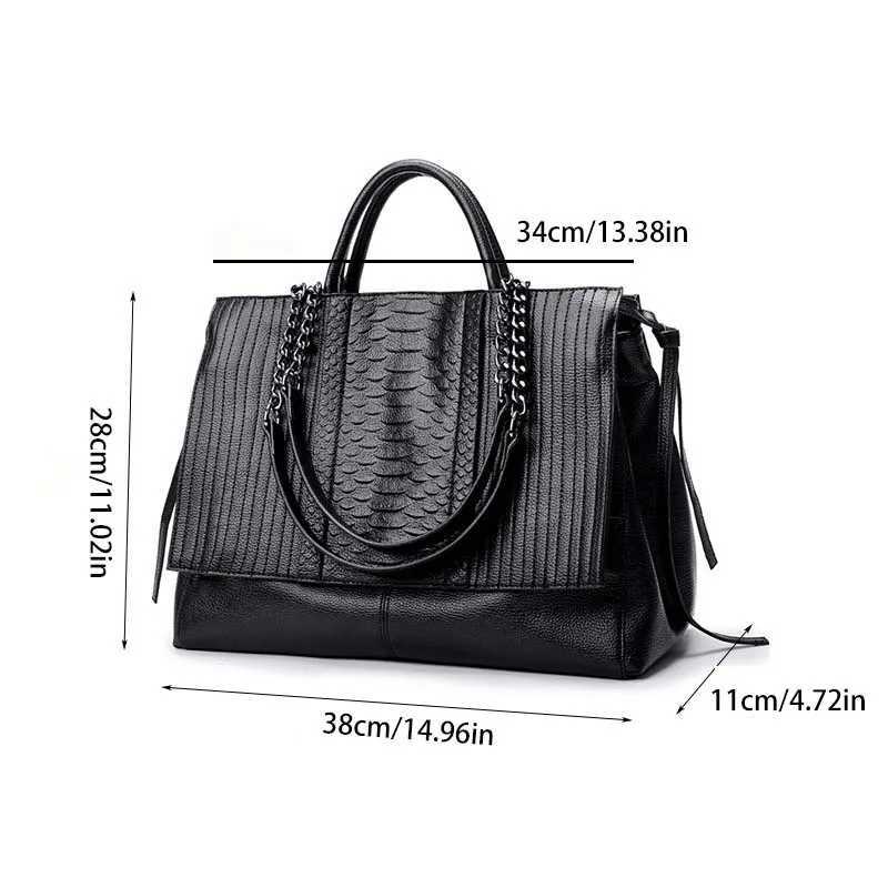 Designer Womens Handbag Luxury Crocodile Pattern Handbag Chain Womens Shoulder Bag Black Business Tote Bag K251128