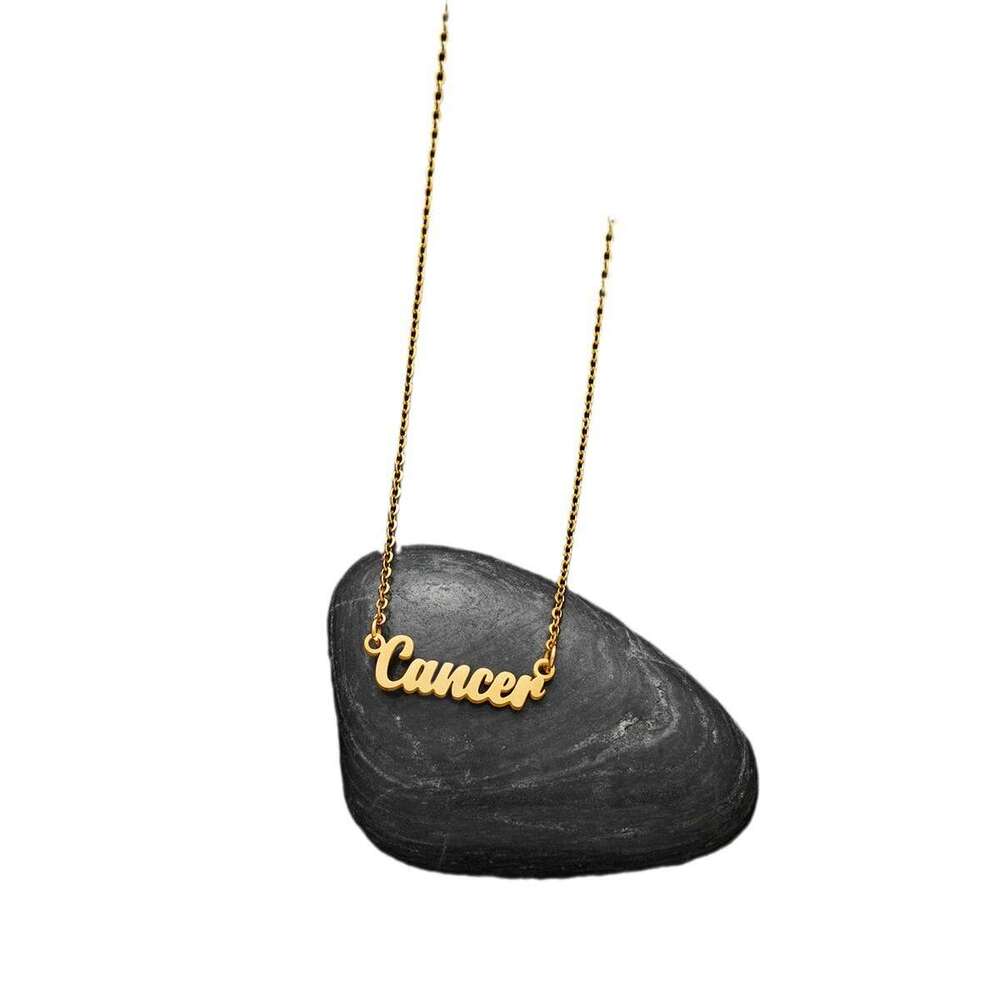 new twee constellation necklace with ins art font niche clavicle chain