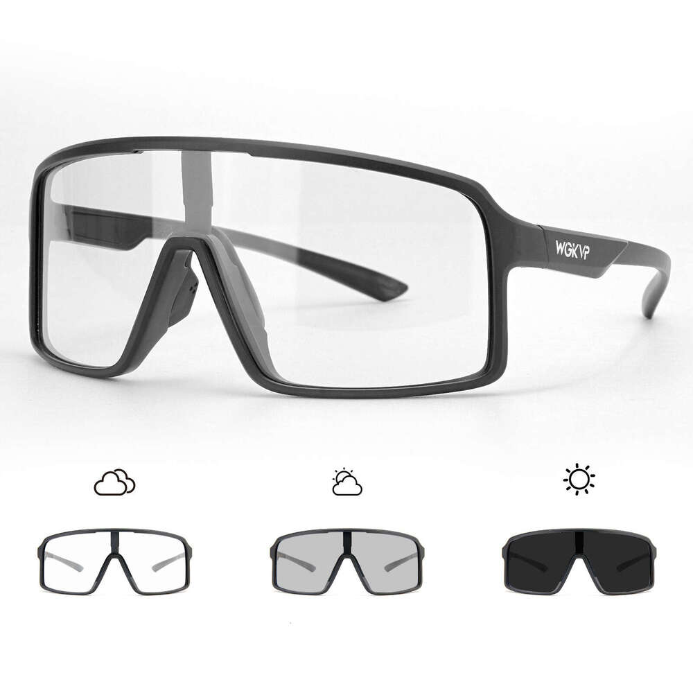 wgkvp new cycling windproof sports glasses uv resistant day and night dualuse color changing full frame goggles