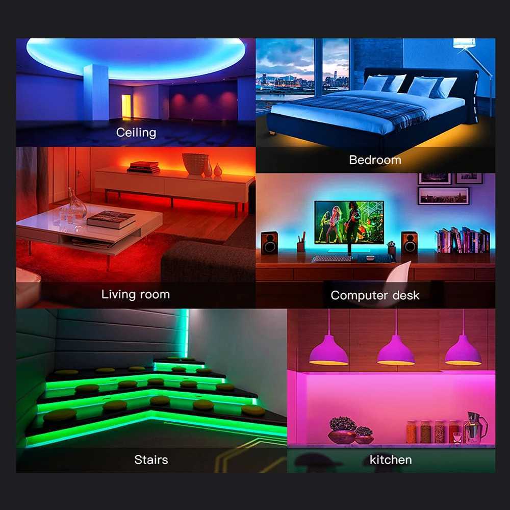 5M LED Strip Light 12V 24V COB LED Strip High Density Flexible Dimmable LED Tape Red/Yellow/Green/Pink/Blue/Cool Blue/Warm White M251129