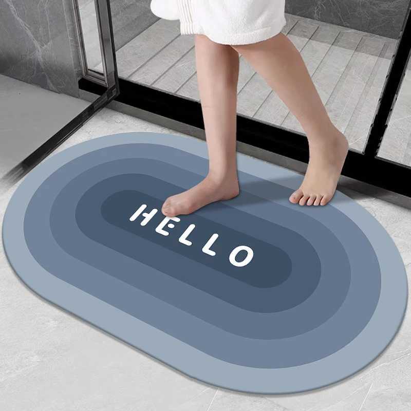 Japanese cartoon bathro absorbent floor mat fun toilet door diat d non-slip foot pad household toilet carpet H251129