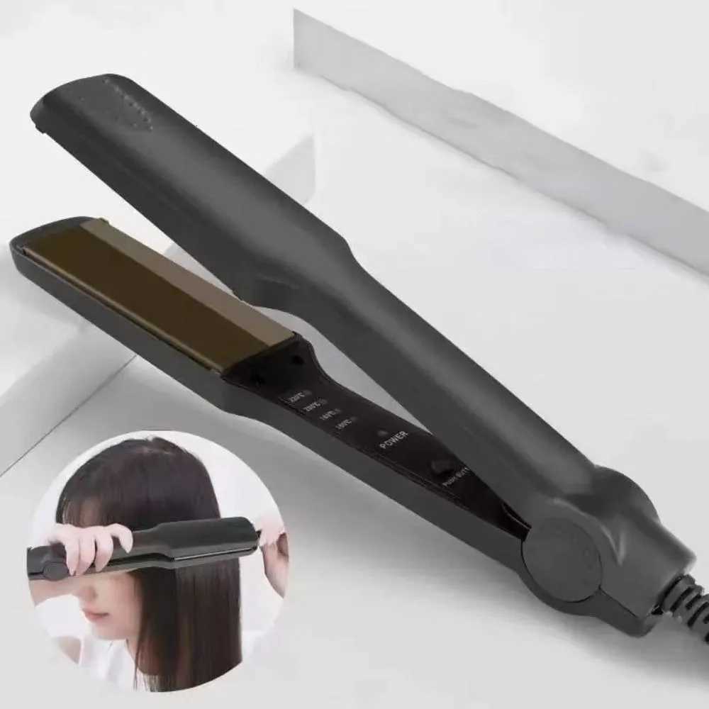 Fast Warm-up Electric Hair Straightener Ceramic Glaze Widened Bangs Heating Plate Temperature Adjustable EU Plug Hair CurlerT251129
