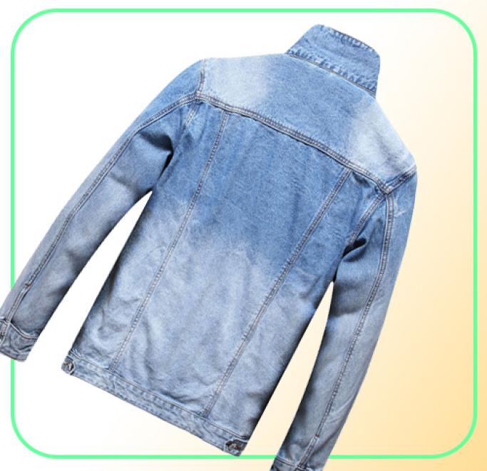 Mens Tracksuits Simple Design Men039s 2 Piece Set Spring Autumn Light Blue Long Sleeve Denim Jacket and Jeans Fashion Slim Soli9966488