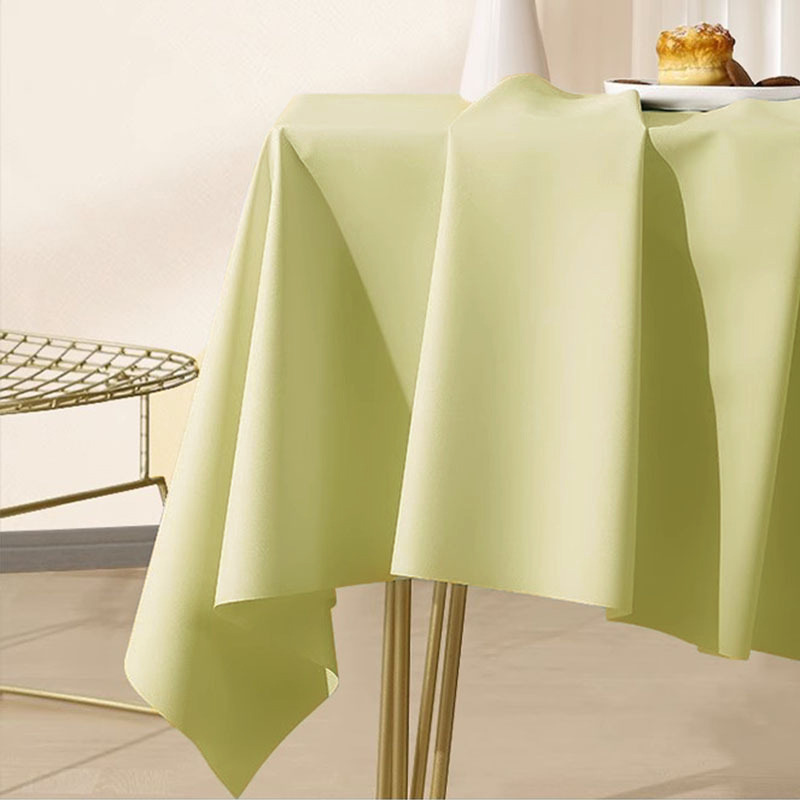 A857 lambskin tablecloth atmosphere sense wash-free oil-proof waterproof non-slip coffee table cloth dining table cloth round table anti-scalding
