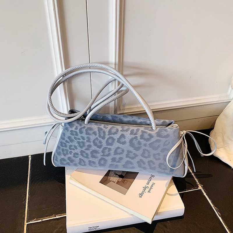 PU Zipper Leopard Shoulder Bags Summer New Fashion Womens Bags on Sale 2025 Retro Design Retro Light Luxury Womens Handbags K251128