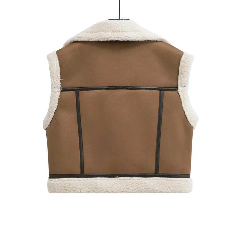 Autumn/Winter New Product Womens New Fashion and Casual Versatile Polo Collar Sleeveless Tank Top Vest CoatT251129