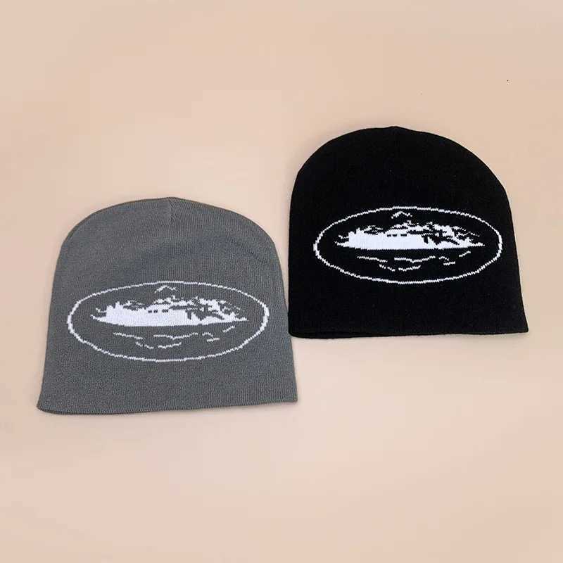 New Retro European American Knitted Hat for Men Women Street Hip-Hop Skateboarding Printing Beanies Hat Autumn Winter WarmXJ251129