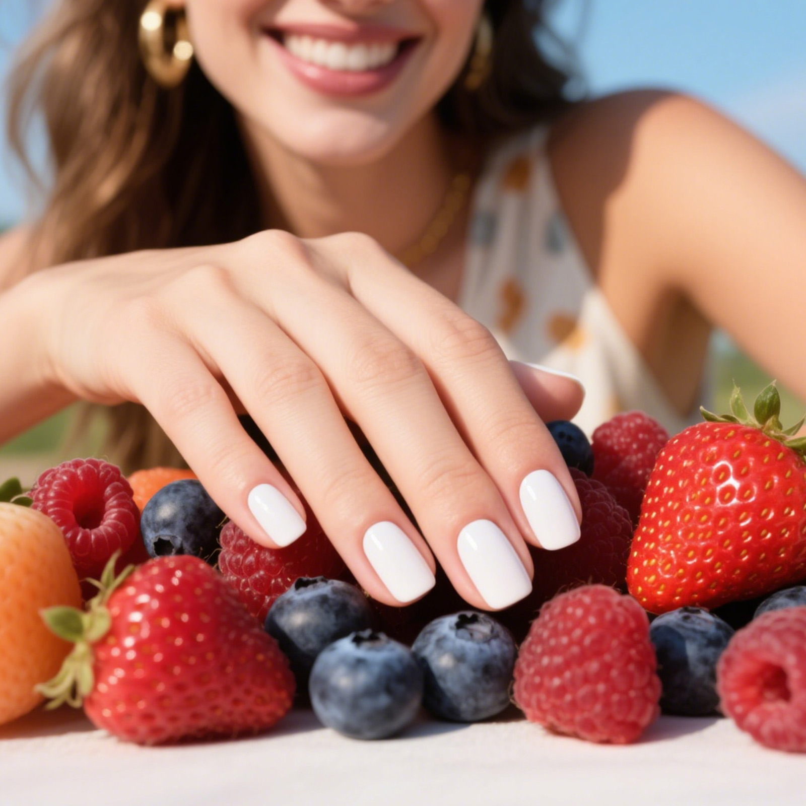 32 pieces of simple white press-on fake nails, compact short ballet nails, fashionable removable wearable press-on nail art patches