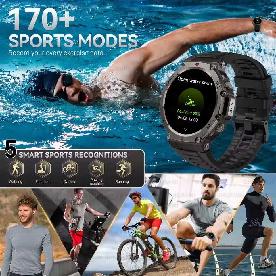 for amazfit t rex 3 GPS Smart Watch 5 ATM Waterproof Built-in Dual-band GNSS Compass Military Sport Smartwatch Men 2025 New M251129
