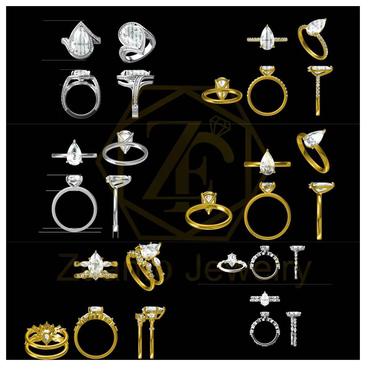 IGI GIA Certified CVD HPHT Lab Grown Created Diamond 10k 14k 18k Solid Gold Ring Engagement Ring