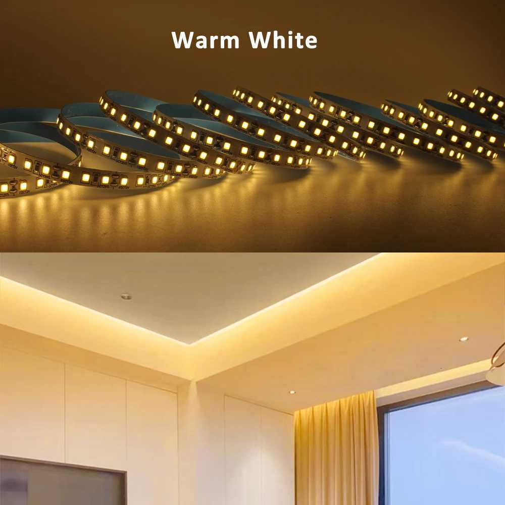 12V 2835 LED Strip Light 120LEDs/M Red Green Blue Yellow Warm WhiteTape Ribbon High Brightness 8mm Lamp For Room Decor Lighting M251129
