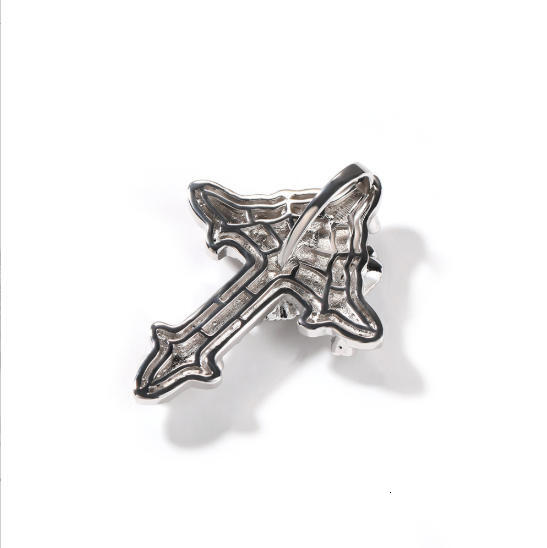 Hip Hop Jewelry Iced Out Cross For Cuban Link Chain Sier Moissanite Dia Charm Pendant Ddmymaster