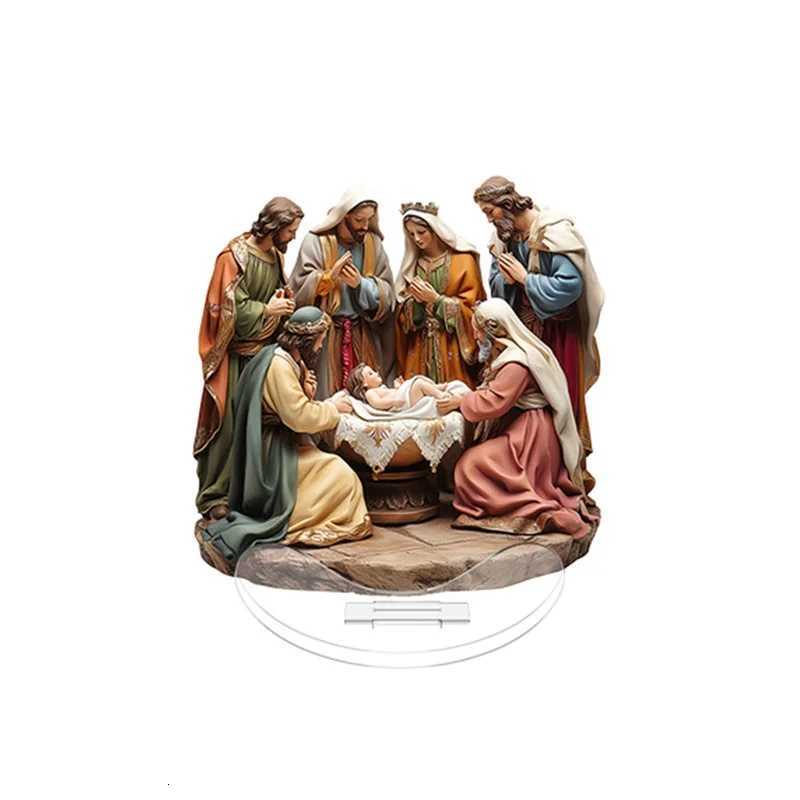 Jesus Figurine Catholic Nativity Scene/God Jesus Table Sign Religious Indoor Decoration for He H251129