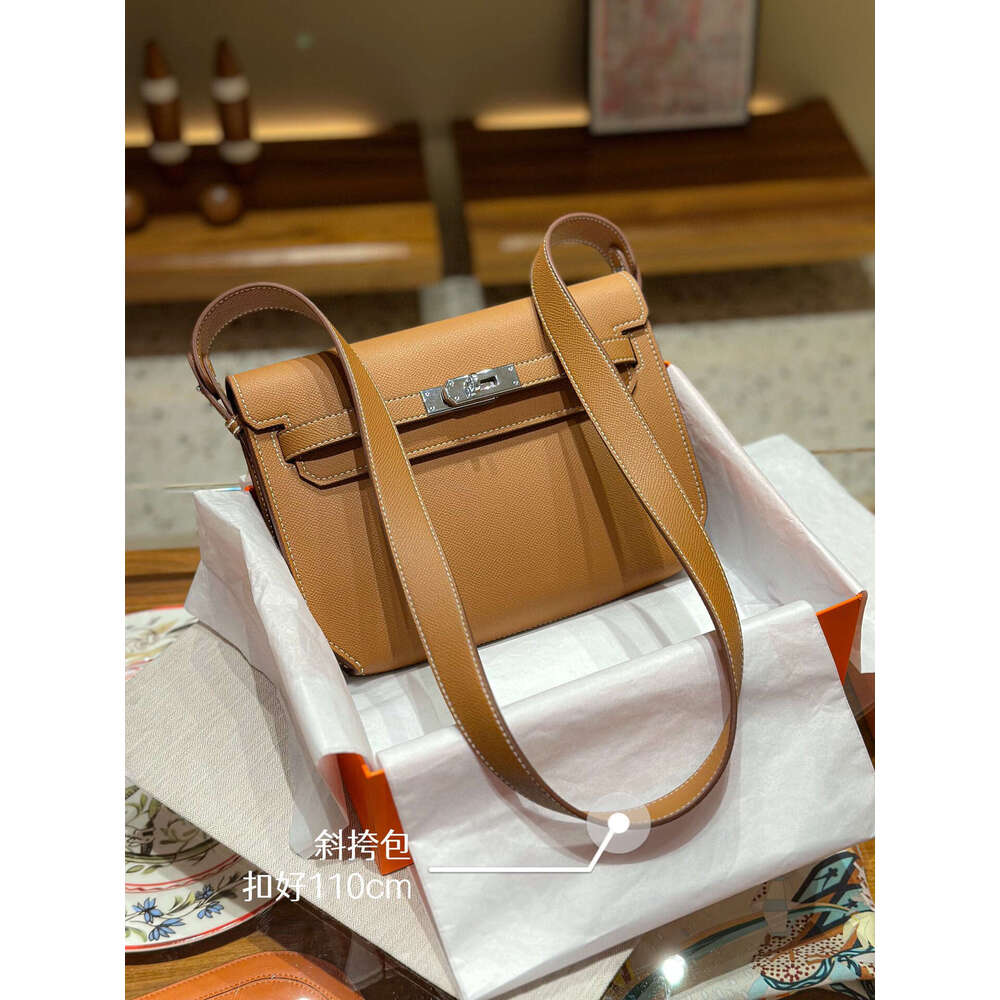 Depeohes Kelly hand-held briefcase, leather shoulder armpit bag, unisex crossbody messenger bag