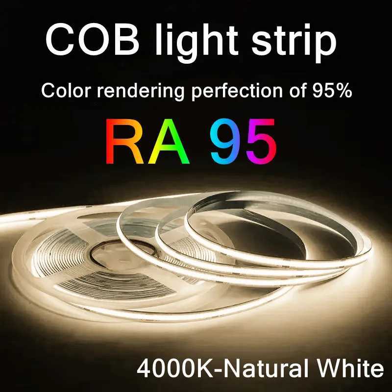 5V LED COB Light Strip Touch Dimmer Flexible Diode Tape 5V USB Linear Indoor Lighting Lamp Room DIY TV Mirror Backlight Decor M251129