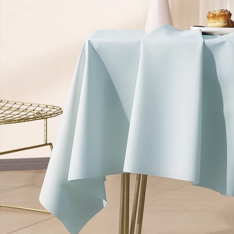 A856 cream style lambskin tablecloth atmosphere sense wash-free oil-proof waterproof non-slip coffee table cloth dining table cloth round table anti-s
