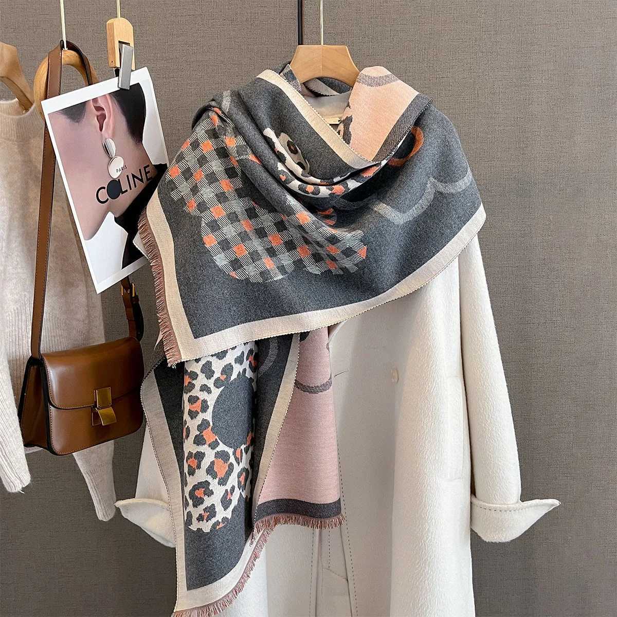Women Winter Cashmere Scarf Warm Thicken Shawl Outdoor Fashion Tassels Blanket Lady Wrap Windproof Scarves 60 ColorJ251129