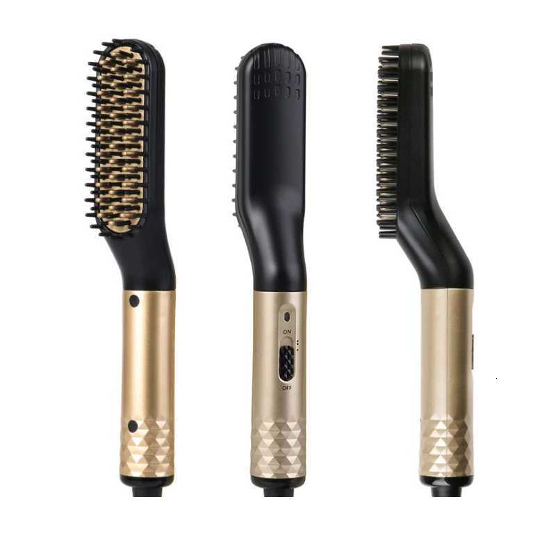 Heating Straightening Comb Hair Straightener Brush Men Quick Beard Straightener Brush Beard Styling Tools Iron Smoothing CombsT251129