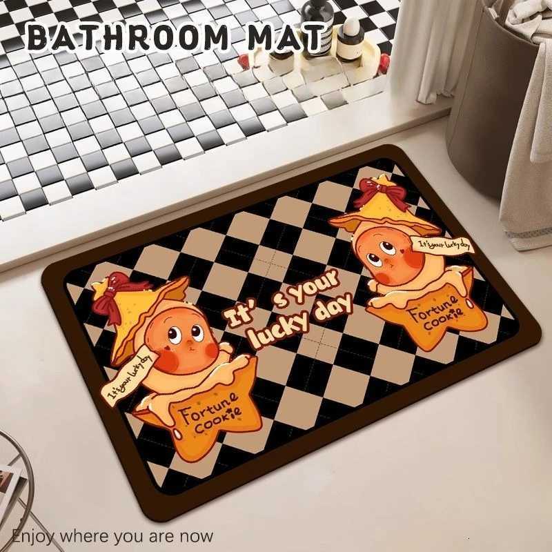 Cartoon diat d toilet absorbent floor mat toilet non-slip upholstered bathro door floor mat H251129