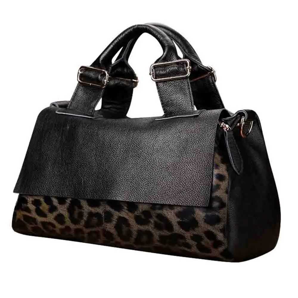 MS Cow Leather Leopard Print Bags Women Handbag Pillow Bag Luxury Designer Natural Leather Tote Shoulder Lady Purses New In 2023 K251128