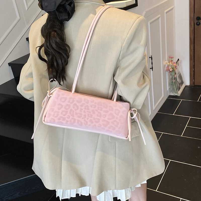 PU Zipper Leopard Shoulder Bags Summer New Fashion Womens Bags on Sale 2025 Retro Design Retro Light Luxury Womens Handbags K251128