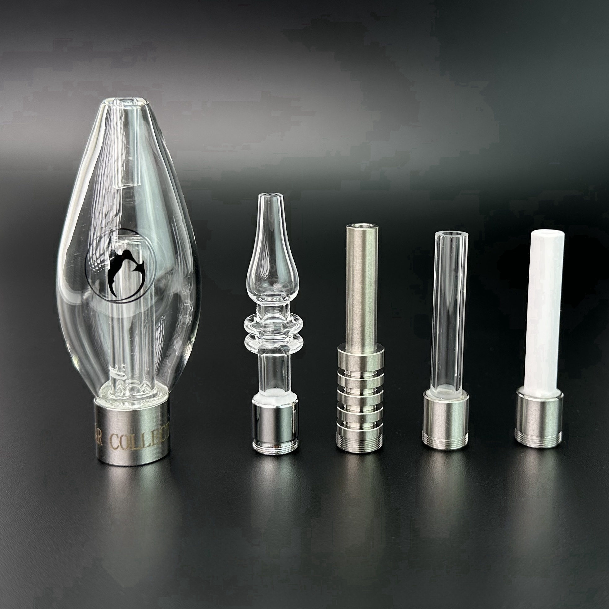 Original 510 NC kits Nectar Collector with Titanium Tip Quartz Nail Inverted Grade 2 Concentrate Glass water Pipe