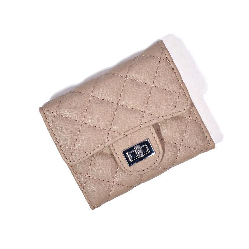 2025 new Diamond-patterned wallet with zipper simple women's wallet large capacity two-fold multi-card slot long-style wallet