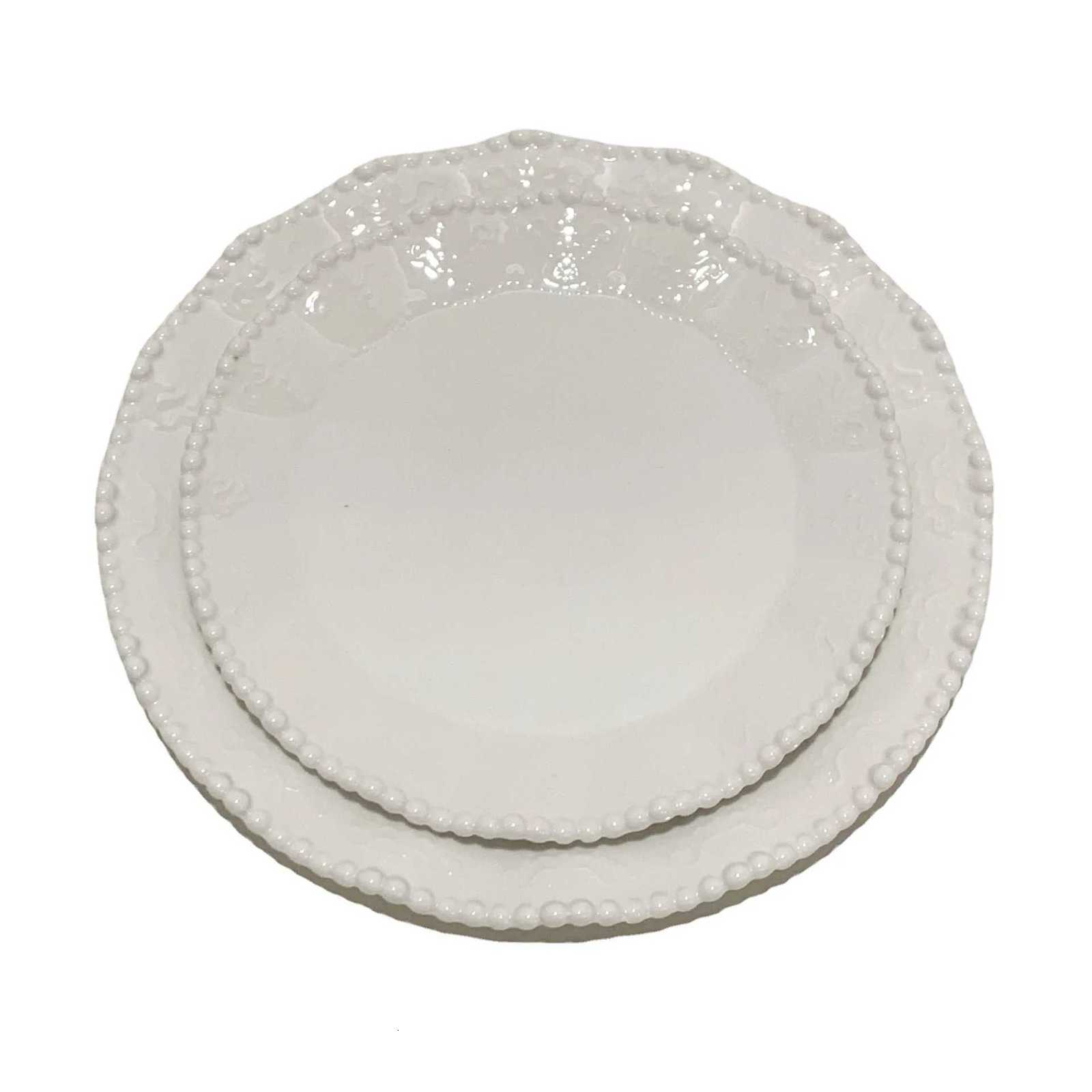 Luxury Ceramic Pearl Dinnerware Plates Set Luxury Chic Breakfast Plates Stylish He Kitchen Tableware for Daily Dining Y251129