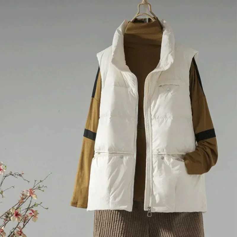 Loose Padded Cotton Waistcoat Woman Warm Cheap Youthful Coats on Sale E Vest for Womenlegant Demi-season Winter Clothing AutumnT251129