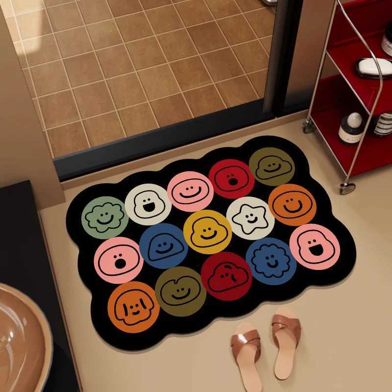 Dopamine expression diat d non-slip bathro absorbent floor mat toilet door foot mat household quick-drying carpet H251129