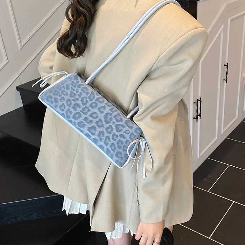 French Style Leopard Women Underarm Bags Trendy Versatile Lady Commuter Shoulder Bag Soft PU Leather Lady Handbags K251128