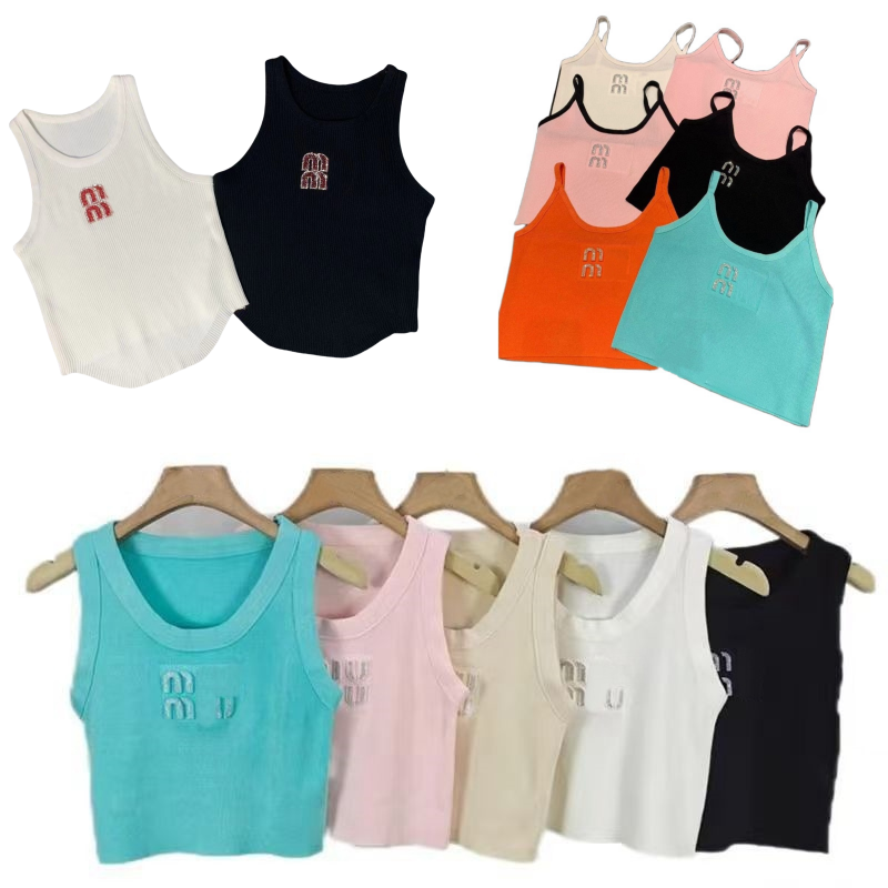 designer tank top Woman Designer tank Vests Shirt Summer designer t shirt women Diamond Embroidery Printed Tees Tops Short Outwea ropamujer previous women shirts