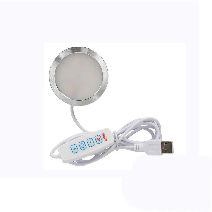 USB Ultra-Thin Aluminum Alloy Lamp LED Spotlight Cabinet Light 5V Low Voltage Touch Dimming Showcase Decorative Downlight M251129