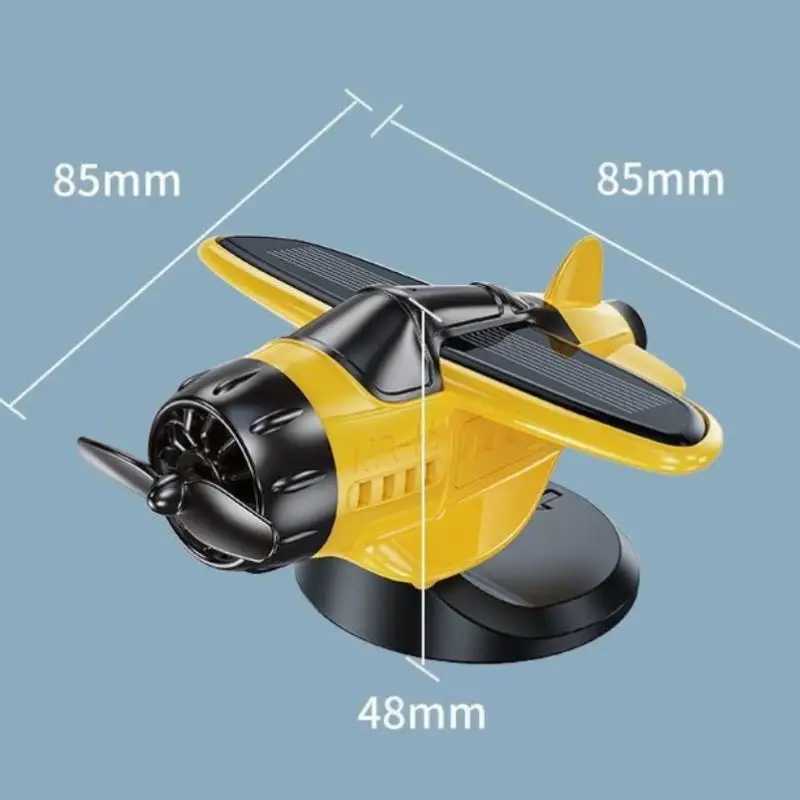 Degree Solar-Powered Airplane Ornament for Car Interior Center Console Decorative Accessory Piece J251129