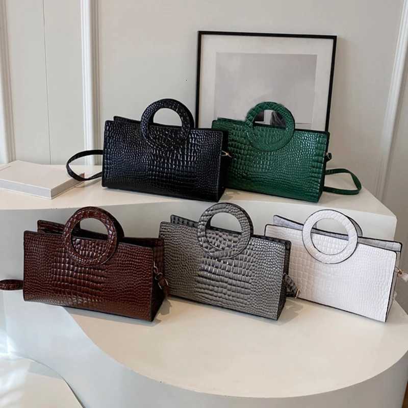 Summer Casual Vintage Top-Handle Bags for Women Fashion Alligator Large Capacity Female Shoulder Bags Crossbody Bags K251128