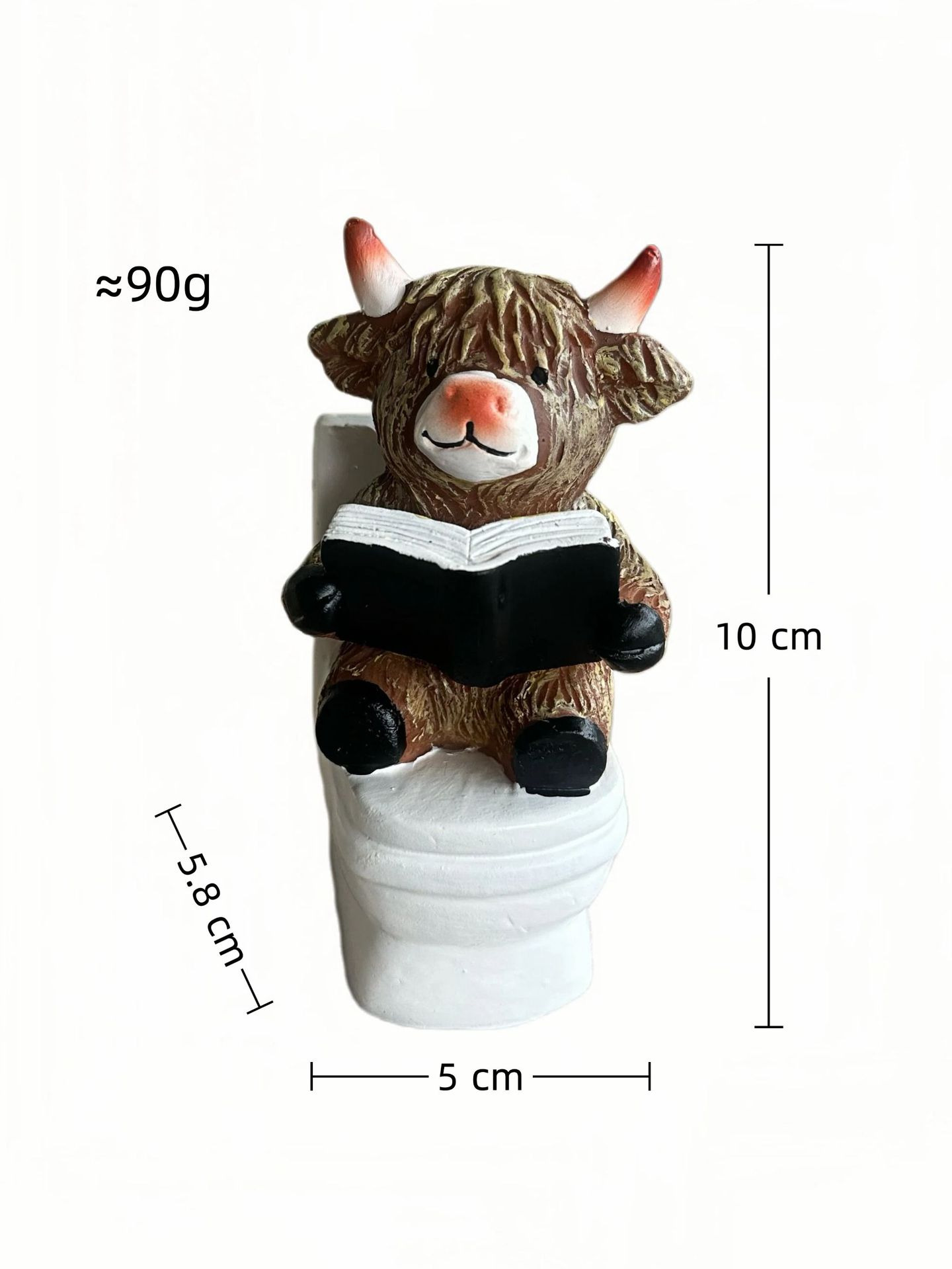 New Highland Cow Bathroom Creative Decoration Home Desktop Resin Crafts Statues Festival Gifts
