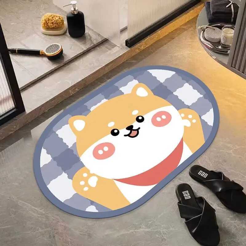 Bathro floor mat Household floor mat Toilet non-slip mat Toilet carpet Diat d absorbent toilet foot mat H251129