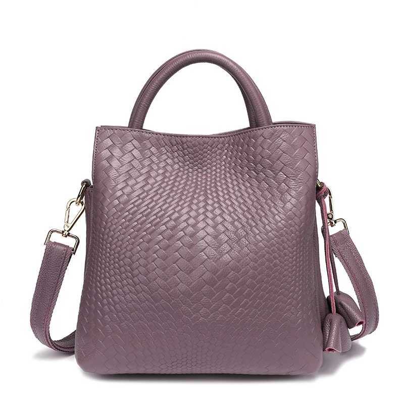 Luxury Top Layer Leather Handbags Minimalism Soft Calfskin Casual Tote Bag Fashion Women ladies handbag K251128