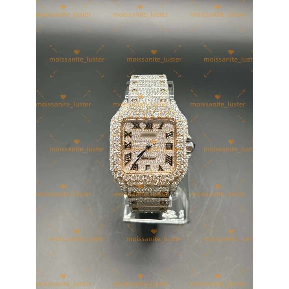 Moissanite Dia Fully automatic mechanical VVS Hip-hop Customized Show the charm of men gift Free delivery Top-notch watchHigh-end watchAAAAA+