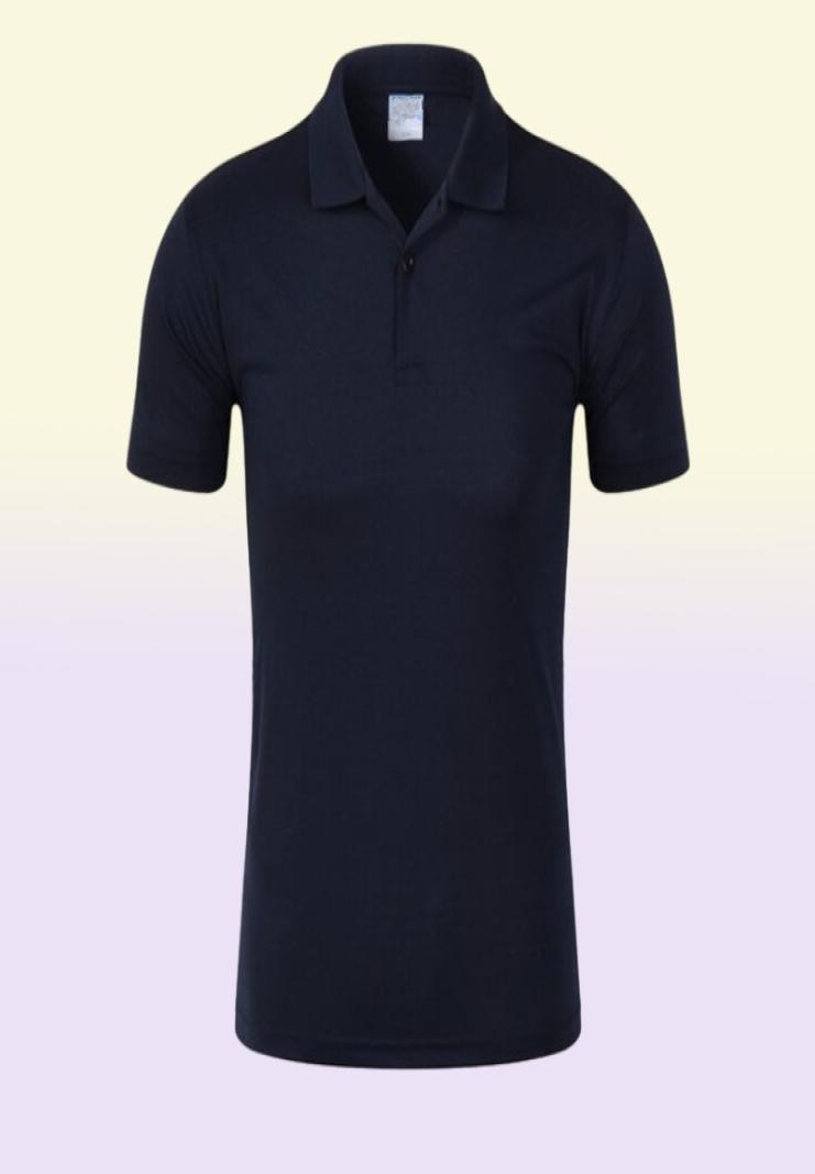 Summer Style Black Classic Brand Short Sleeve Polo Shirt Pure Color Casual Mens Lapel Top2004081