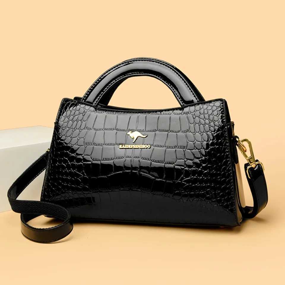 KAIDIFEINIROO Kangaroo Brand Alligator Pu Leather Shoulder Crossbody Bag Clutch Hand Bags for Mother Small Women Handbags New K251128