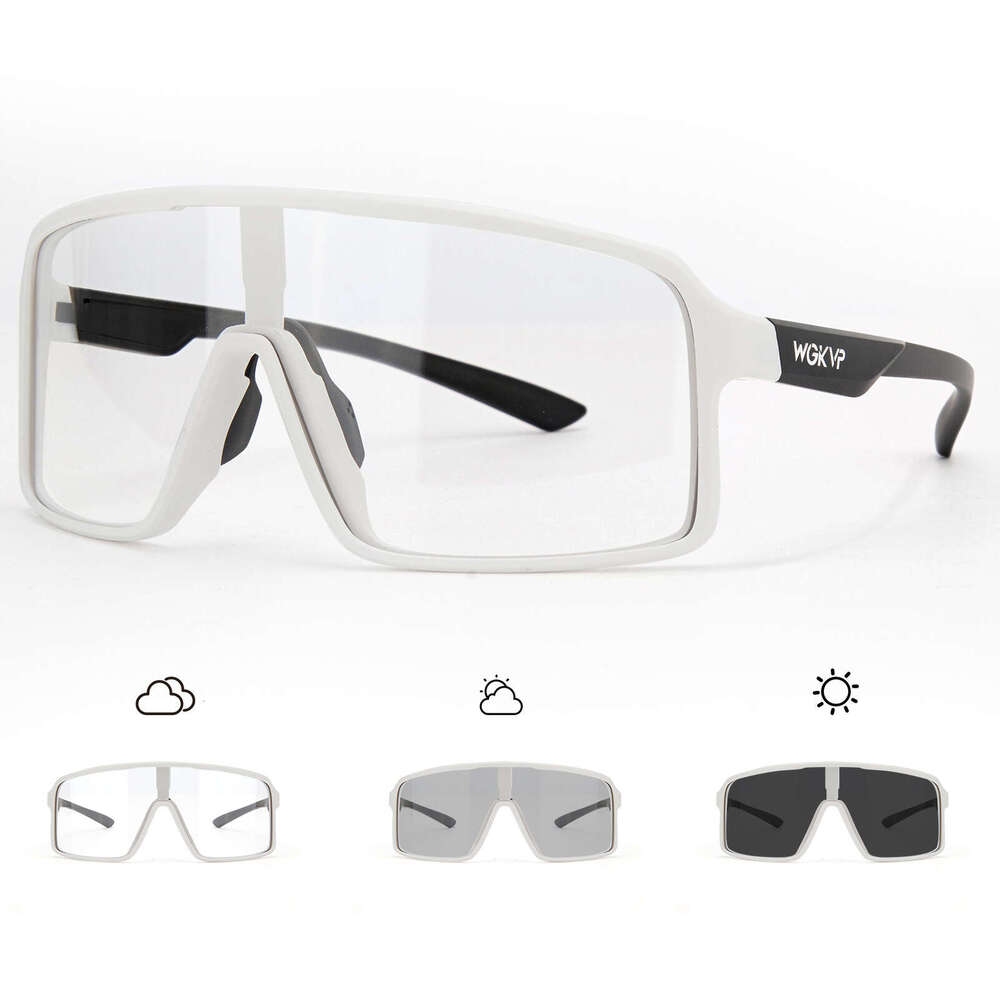 wgkvp new cycling windproof sports glasses uv resistant day and night dualuse color changing full frame goggles