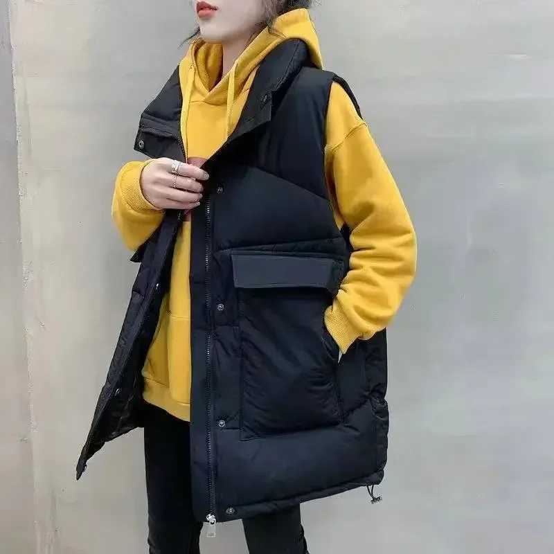 Womens Vests Stand Collar Loose Lightweight Cold Coats on Sale Lady Padded Cotton Giletes Clothes Fashion 2025 Insulated PrettyT251129