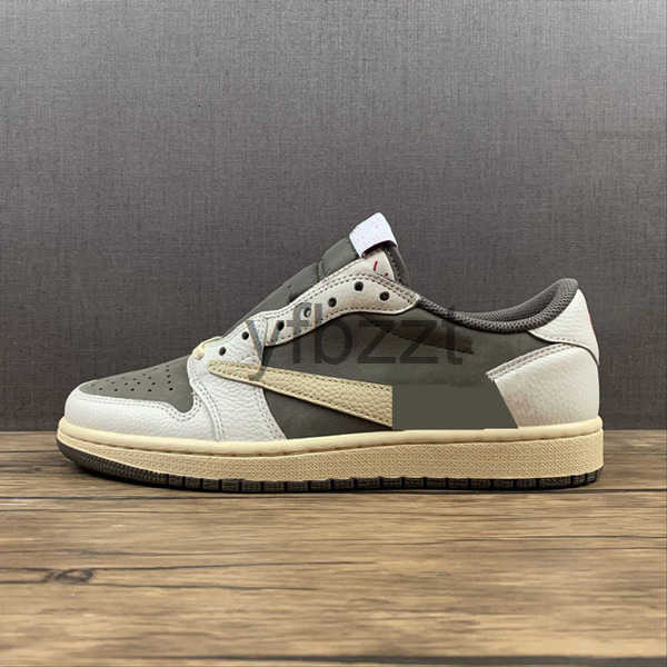 Sports 1 Shoes Low OG x Fragment Travis Suede Shoe Mens Outdoor Mocha Begie Cream Color Designer Sneakers With Original Box