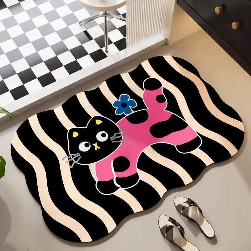 VIKAMA Cartoon Bathro Floor Mat - Quick-Drying Absorbent Mat For Toilet Ro Door Pad - Anti-Slip Carpet For He Decoration H251129