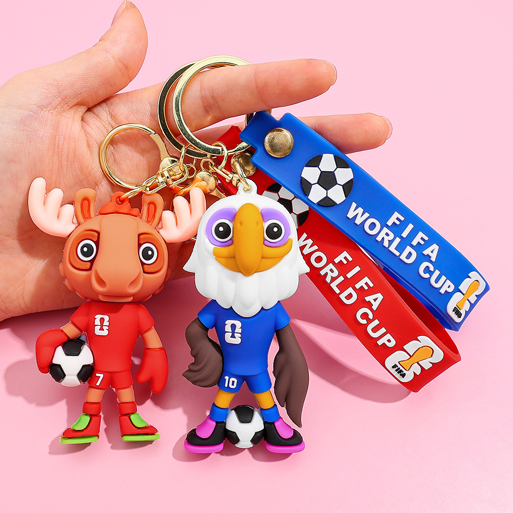 Designer Wholesale Funny World Cup Mascot Pendant Cute Series Keychain Christmas Gift Decoration