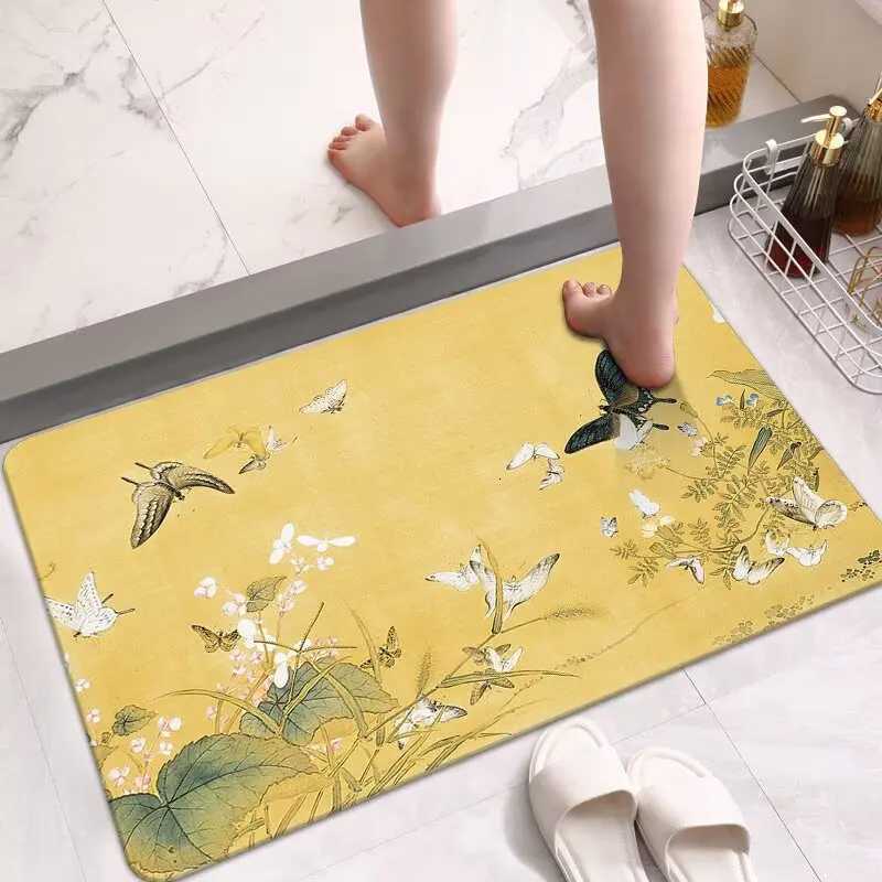 Bathro Door Mat Diat d Floor Mat Water Absorption Non-slip Toilet Kitchen Door Mat Toilet Foot Mat H251129