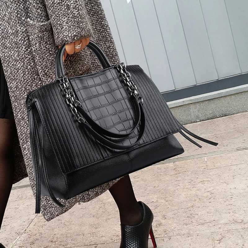 Womens Cow Leather High Quality Shoulder Bag Ladies Soft Cowhide Luxury Large Capacity Briefcase Female Retro Office Handbags K251128