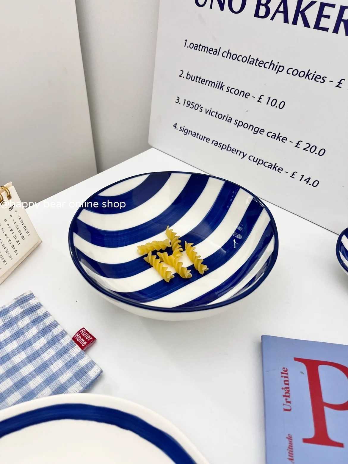 Luxury Korean Style Vintage Ceramic Tableware Set Simple Daily Household Breakfast Bread Plate High Quality Restaurant Soup Bowls Y251129